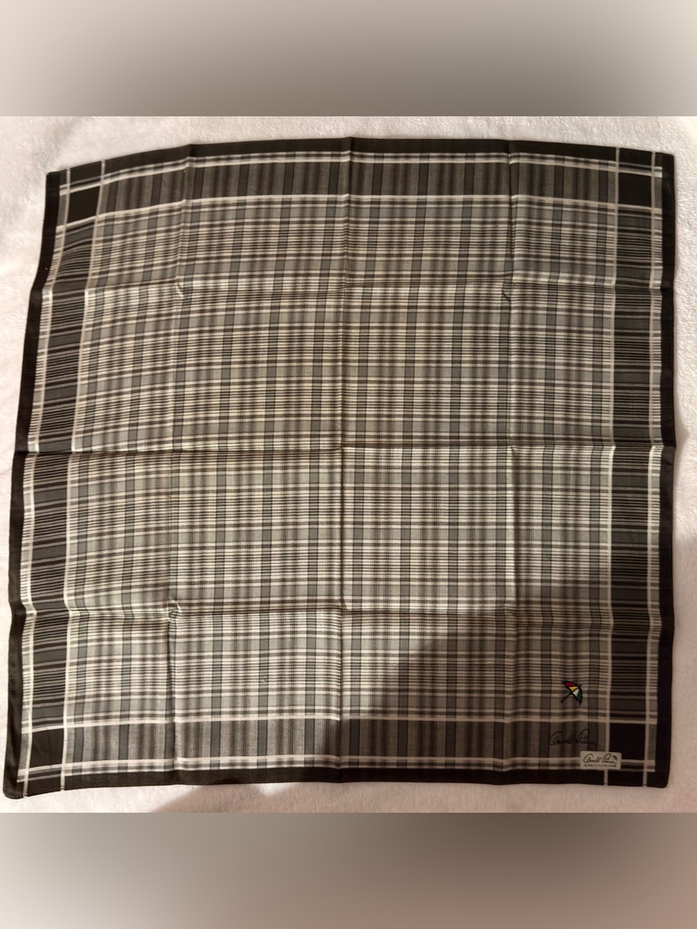 Classic Plaid Pocket Square in Brown and Cream - Timeless Men's Accessory